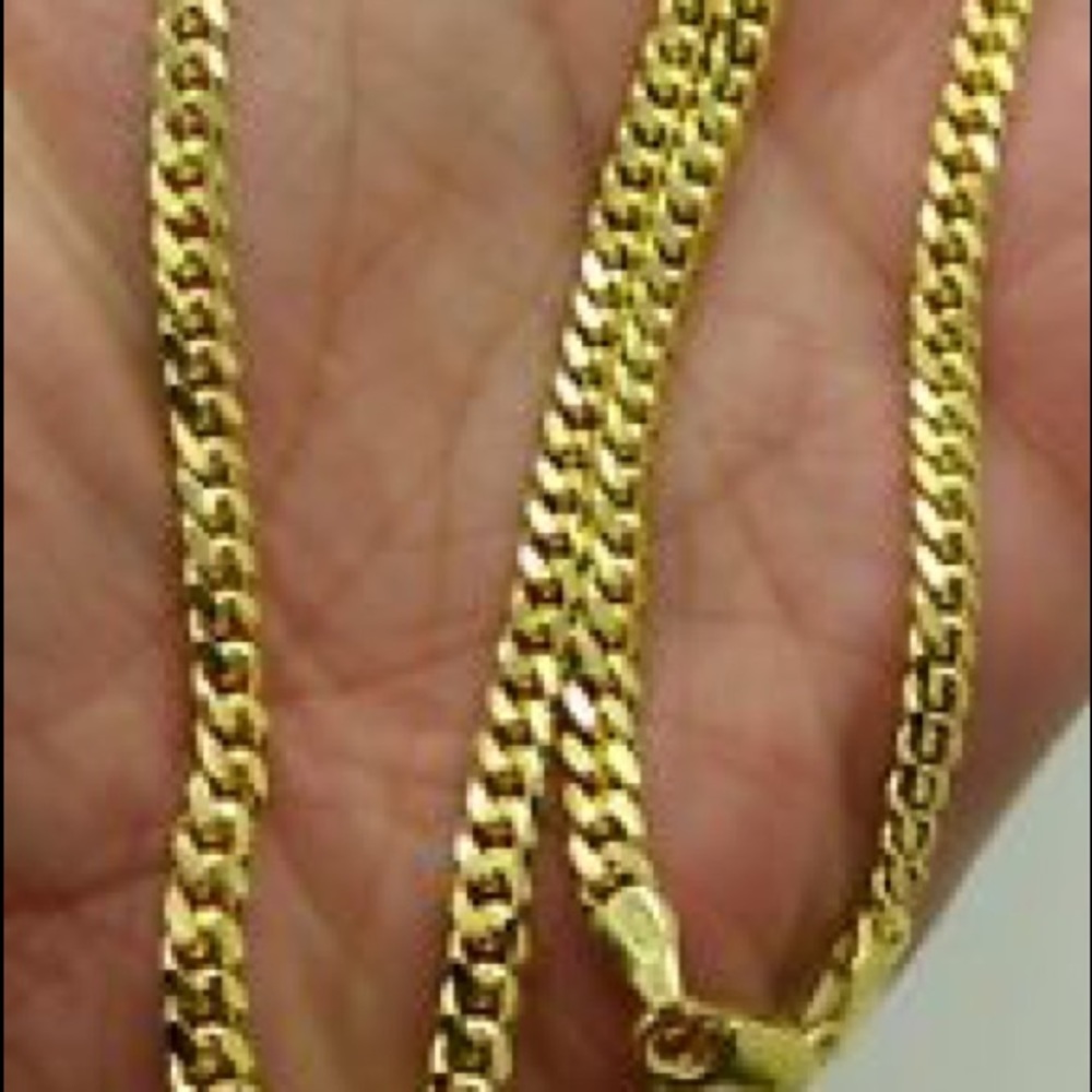 Solid gold 4mm 20 in chain